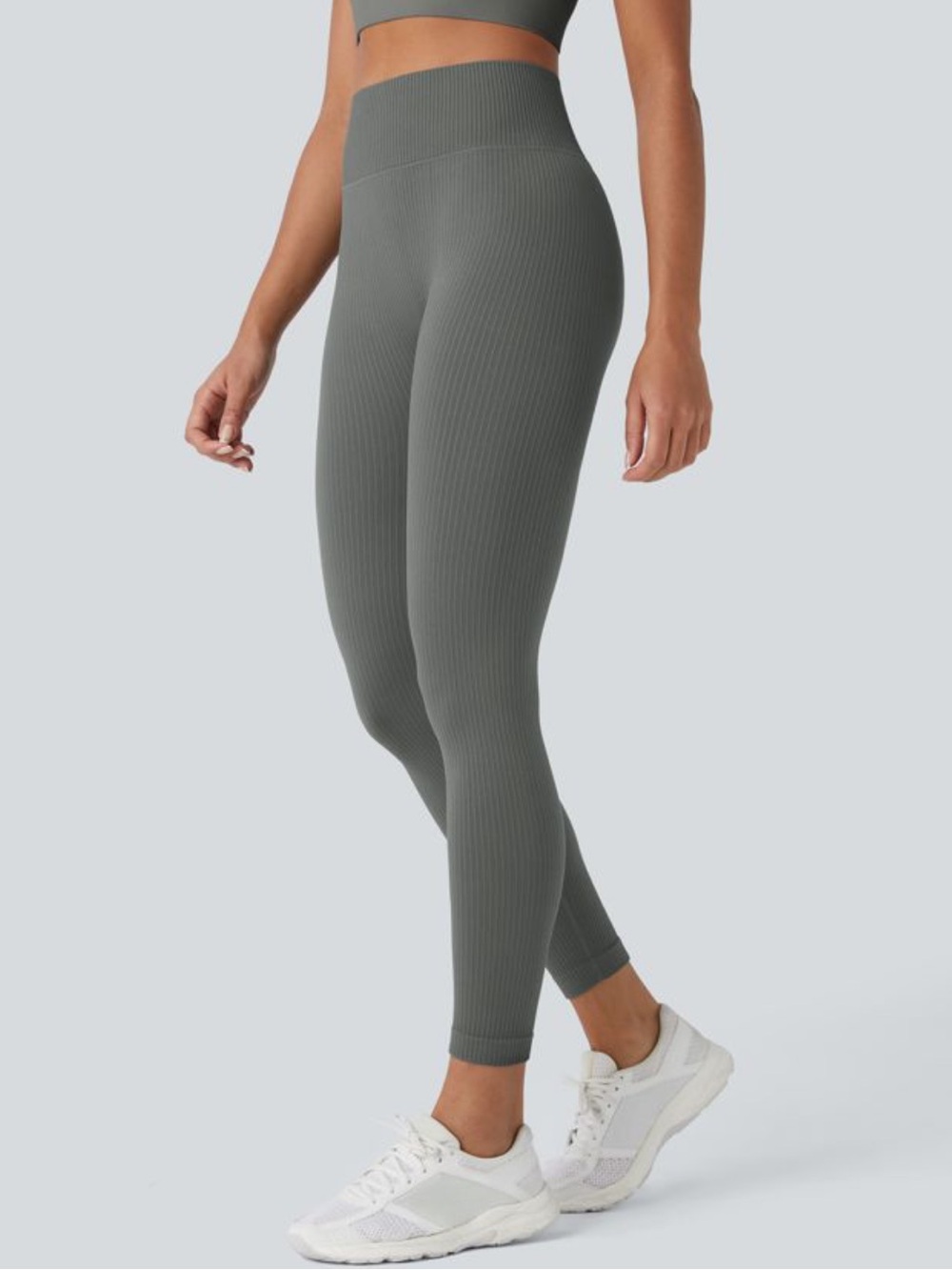 HALARA SOFT ONEFORM SEAMLESS RIBBED HIGH WAISTED TUMMY CONTROL YOGA 7/8 LEGGING